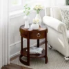 Costway Side End Table With Drawer Storage Shelf Classic Accents Nightstand Walnut Elliptical -Costway GUEST ce558308 73ee 42be 9ad2 731a8ceca94d