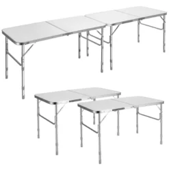 Costway 2PCS Folding Tables 8FT Height Adjustable Aluminum Picnic Table W/ Carrying Handle 15 Costway 2PCS Folding Tables 8FT Height Adjustable Aluminum Picnic Table W/ Carrying Handle -Costway GUEST ce805065 24f7 4f5e 9f3b 86e716431657