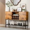 Costway Industrial Kitchen Buffet Sideboard 2-Door Console Table W/Open Shelf Wine Rack -Costway GUEST cf066421 24ef 4b0b acce e9ac1d5569b9