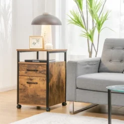 Costway Mobile File Cabinet 2 Drawer Printer Stand W/Open Shelf For Letter Size -Costway GUEST cf3398c8 e9e6 46a8 9c03 4429da9c23da