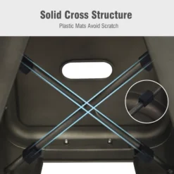 Costway Set Of 4 Metal Bar Stools 30'' Bar Height Barstools Industrial W/ Low Back Gun -Costway GUEST cf7ee544 80f5 4206 a142 82fb4679b9f5