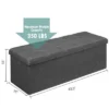 Costway Fabric Folding Storage Ottoman Storage Chest W/Divider Bed End Bench Light GreyDrak GreyNavy -Costway GUEST cfc2778a 04ba 4264 b2ad e1abf35d4309