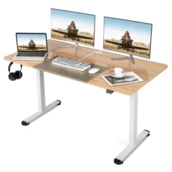 Costway Electric Height Adjustable Standing Desk, Sit To Stand Computer Workstation Home Office Desk -Costway GUEST d0b3abf5 6f9a 44d9 813e 9d39dd223e67