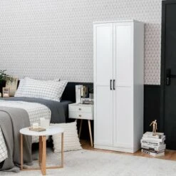 Costway 70'' Storage Cabinet Freestanding Pantry Cabinet W/2 Doors & 5 Shelves White -Costway GUEST d0f3ce54 e674 4010 b4bb 5f26a8ef5ee8