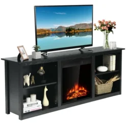 Costway 70'' 2-Tier TV Fireplace Stand W/22.5'' Electric Fireplace Up To 75'' 23 Costway 70'' 2-Tier TV Fireplace Stand W/22.5'' Electric Fireplace Up To 75'' -Costway GUEST d11d7fc4 dc3e 4bee 84e9 56fdd4fc0402