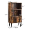 Costway 2-Tier Retro Bookcase Bookshelf W/3 Compartment&2 Doors Industrial Cabinet -Costway GUEST d217b3d0 9663 4242 9b1a 1fd681794f72