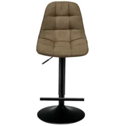 Costway Set Of 2 Adjustable Bar Stools Swivel Counter Height Linen Chairs With Back Brown -Costway GUEST d21ecd4c 524b 4fd4 8495 a7fbfee8b756