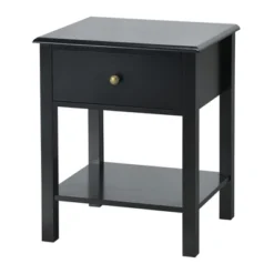 Costway End Table Nightstand Storage Display Drawer Shelf Beside Bedroom WhiteBlack -Costway GUEST d2281be4 99e7 4f1c 801d 2a41bb646750