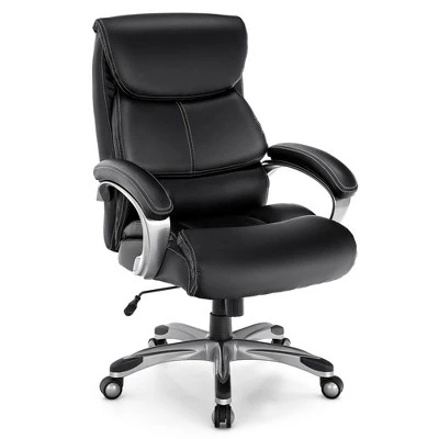 Costway 400LBS Big & Tall High Back Adjustable Swivel Leather Office Chair 11 Costway 400LBS Big & Tall High Back Adjustable Swivel Leather Office Chair - Image 9