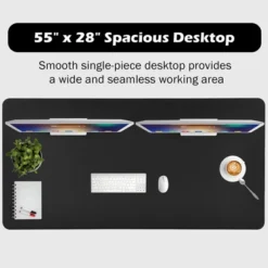 Costway 55'' One-Piece Universal Tabletop For Standard & Sit To Stand Desk Frame 18 Costway 55'' One-Piece Universal Tabletop For Standard & Sit To Stand Desk Frame -Costway GUEST d26ced41 faf9 4cba b7e7 20b2d868b706