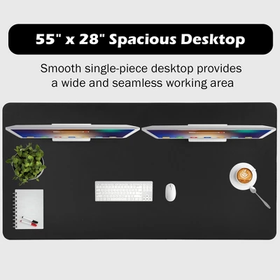 Costway 55'' One-Piece Universal Tabletop For Standard & Sit To Stand Desk Frame 7 Costway 55'' One-Piece Universal Tabletop For Standard & Sit To Stand Desk Frame - Image 5