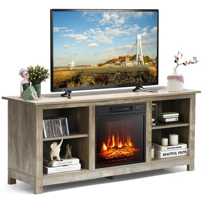 Costway 58'' 2-Tier Fireplace TV Stand W/18'' 1400W Electric Fireplace 65'' 14 Costway 58'' 2-Tier Fireplace TV Stand W/18'' 1400W Electric Fireplace 65'' - Image 12