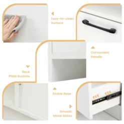 Costway Modern TV Stand TV Console Cabinet W/ 3 Open Compartments Media Console Center For TVs Up To 55 Inches 13 Costway Modern TV Stand TV Console Cabinet W/ 3 Open Compartments Media Console Center For TVs Up To 55 Inches -Costway GUEST d3ea04c3 cfb0 4d6b b503 f5016d3fe8d5