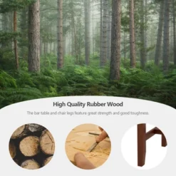 Costway 5PCS Counter Height Pub Dining Table Set W/ Storage Shelves&4 Bar Chairs -Costway GUEST d4673d5f a172 4d93 ad9c d1c3dde41537