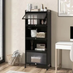 Costway 5-Tier Kitchen Baker's Rack Storage Cabinet Mobile Microwave Stand Flip-up Doors 13 Costway 5-Tier Kitchen Baker's Rack Storage Cabinet Mobile Microwave Stand Flip-up Doors -Costway GUEST d487ac42 0bc1 476b 9b64 7583cb69f83f