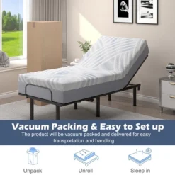 Costway Twin XL Cooling Adjustable Bed Memory Foam Mattress W/ 32% Ice Silk Cover -Costway GUEST d4bd56d0 c605 4b91 b6b6 ec0fdfb8b275