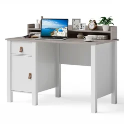 Costway Computer Desk Home Office Writing Workstation W/ Drawer & Hutch -Costway GUEST d4ccf964 5816 4031 b874 7fb0d7ec45bc