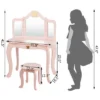 Costway Kids Makeup Dressing Table Chair Set Princess Vanity & Tri-folding Mirror -Costway GUEST d5b9f487 4911 4bba 99c1 57bd7ecb9246