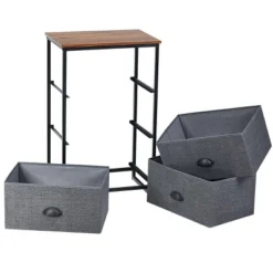 Costway 3 Drawer Nightstand Side Table Storage Tower Dresser Chest Home Office Furniture -Costway GUEST d691eb73 c68f 4865 852d b28ff8aa27f8