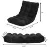 Costway Adjustable 14-Position Floor Chair Folding Lazy Gaming Sofa Chair Cushioned-Black 2 Costway Adjustable 14-Position Floor Chair Folding Lazy Gaming Sofa Chair Cushioned-Black -Costway GUEST d6c37234 b21b 4e4b bfc5 3aab259abe82