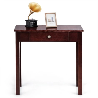 Costway Console Table With Drawer Entryway Hallway Accent Wooden Table Espresso 10 Costway Console Table With Drawer Entryway Hallway Accent Wooden Table Espresso - Image 8