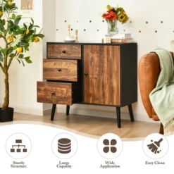 Costway Storage Cabinet W/Drawer & Side Cabinet 31.5'' Sideboard Dresser Cupboard -Costway GUEST d708819f dba2 4e9b a2e2 b9f939da9cd8