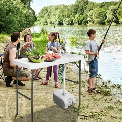 Costway Folding Fish Table Hunting Clean Cutting Camping Sink Faucet W Sprayer 4 Costway Folding Fish Table Hunting Clean Cutting Camping Sink Faucet W Sprayer - Image 2