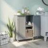 Costway Bathroom Floor Cabinet Wooden Floor Storage Cabinet Living Room Modern Grey -Costway GUEST d8211771 efa5 45f5 b184 0cc366a102f9