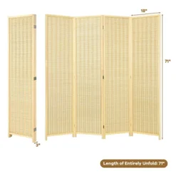 Costway 4 Panel Room Divider Screen Portable Folding 6 Ft Partition Screen -Costway GUEST d86ed72a de58 422d 8682 7042264f8fbf