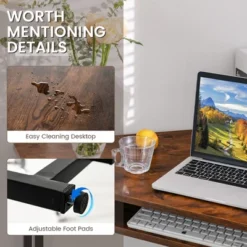 Costway Triangle Corner Computer Desk Small Space Study Desk Home Office W/Keyboard Tray -Costway GUEST d8ac71c6 a2e8 4953 b728 8737b491bcac