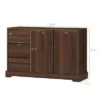 Costway Buffet Sideboard Cupboard Cabinet Console Table W/ 3 Drawers & Adjustable Shelf -Costway GUEST d8d9b741 2453 4485 a54a d19cadaf88f3