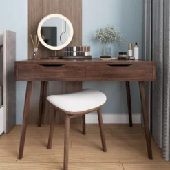 Costway Mid-Century Computer Desk Study Workstation Study Laptop Table 2 Drawers -Costway GUEST d932f49a cebb 4a30 a05c a840725da904