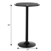 Costway 4 PCS Round Pub Table 24'' Bistro Bar Cocktail Table W/Metal Base Black -Costway GUEST d936ebed 3ae1 4b51 aef5 9fd8cfd255fa