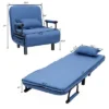 Costway Folding Sofa Bed Sleeper Convertible Armchair Leisure Chaise Lounge Couch Blue -Costway GUEST d96e6945 c6e3 4b88 8468 1ead91c6447c