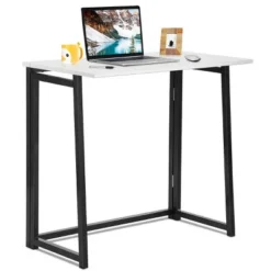 Costway Foldable Computer Desk Home Office Laptop Table Writing Desk Study Table Natural/White/Brown/Black -Costway GUEST da39dc42 6dde 46ea bb5f 81e1a3ac0618