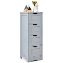 Costway Floor Storage Cabinet Bathroom Organizer Free Standing Drawers -Costway GUEST da6d438b b122 4f44 aec4 09a3d9d3632b