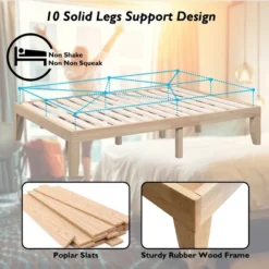 Costway Full Size 14'' Wooden Bed Frame Mattress Platform Wood Slats Support EspressoNatural 19 Costway Full Size 14'' Wooden Bed Frame Mattress Platform Wood Slats Support EspressoNatural -Costway GUEST da81e95a d299 4840 afcd 2930b404f00e