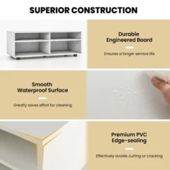 Costway TV Stand 4 Cubby TV Console Table With Adjustable Shelves Modern Home Media Entertainment Center -Costway GUEST da85218d 2cb9 40a8 8ac2 2c9539b621e6