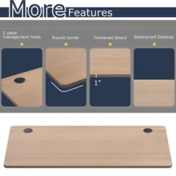 Costway 48'' Universal Tabletop For Standard & Sit To Stand Desk Frame WalnutNatural -Costway GUEST da9f2009 fef5 42cd ba91 09cc466c2d72