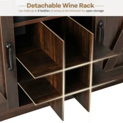 Costway Buffet Storage Cabinet Farmhouse Sideboard W/9-Bottle Wine Rack & 2 Doors 20 Costway Buffet Storage Cabinet Farmhouse Sideboard W/9-Bottle Wine Rack & 2 Doors -Costway GUEST dbb0f885 92f9 4662 859b a323e315735b