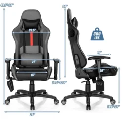 Costway Massage Gaming Chair With 2 Bluetooth Speakers Adjustable Swivel Racing Style Chair 15 Costway Massage Gaming Chair With 2 Bluetooth Speakers Adjustable Swivel Racing Style Chair -Costway GUEST dbfe44d4 f037 4a78 b882 4ac2704ca1df
