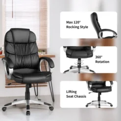 Costway Ergonomic Office Task Chair High Back Leather Swivel -Costway GUEST dc87dbd5 490c 4983 84d6 5d9010d6c72c