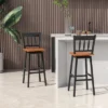 Costway Set Of 2 Swivel Bar Stools 30.5'' Pub Height Dining Bar Chairs Cream -Costway GUEST dc9752f2 3f29 490b 92c6 7c17862757ee