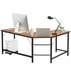 Costway L-Shaped Computer Desk Corner Workstation Study Gaming Table Home Office -Costway GUEST dca39b71 f537 4ece 85cf 606a5aaf6142