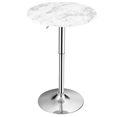 Costway Round Bistro Bar Table Height Adjustable 360-degree Swivel 11 Costway Round Bistro Bar Table Height Adjustable 360-degree Swivel - Image 9
