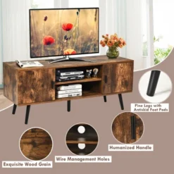Costway Industrial TV Stand Entertainment Center For TV's Up To 55" W/ Storage Cabinets -Costway GUEST dd0db6fd d8e4 47dd 9ad3 7b1bb573b9aa