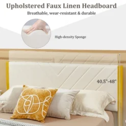 Costway FullQueen Size Upholstered Bed Frame Wooden Slatted Adjustable Headboard 4 Drawers -Costway GUEST dd927b2c 7109 45a3 be6b 79aa32ffdadd