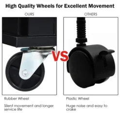 Costway Drop-Leaf Kitchen Island Trolley Cart Wood Storage Cabinet W/ Spice Rack Black 18 Costway Drop-Leaf Kitchen Island Trolley Cart Wood Storage Cabinet W/ Spice Rack Black -Costway GUEST ddacb7d4 a599 4ec7 af1c a356ae8297c1