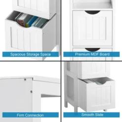 Costway Floor Cabinet Multifunction Bathroom Storage Organizer Rack W/2 Drawers 18 Costway Floor Cabinet Multifunction Bathroom Storage Organizer Rack W/2 Drawers -Costway GUEST ddb80e6e 15bb 4362 b1d5 ca01c9b5a74f