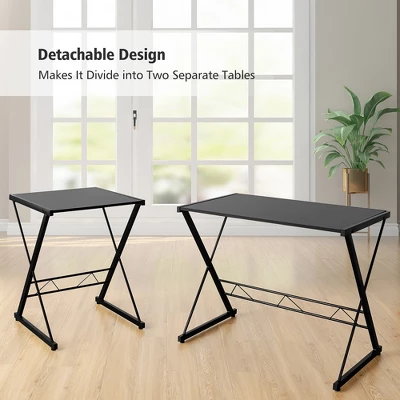 Costway 58'' X 44'' L-Shaped Computer Gaming Desk W/ Monitor Stand & Host Tray Home Office 8 Costway 58'' X 44'' L-Shaped Computer Gaming Desk W/ Monitor Stand & Host Tray Home Office - Image 6